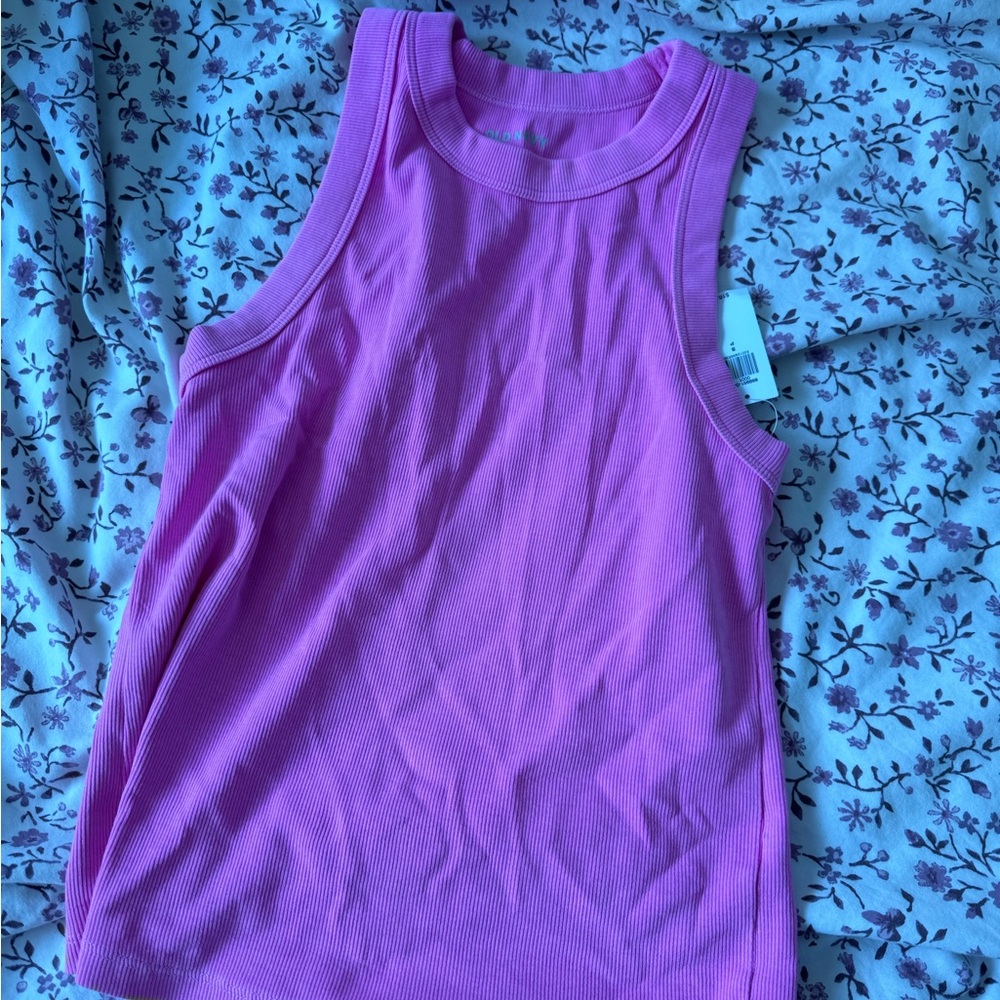 Old Navy Vibrant Pink Ribbed Top